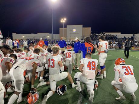 The San Angelo Central Bobcats regroup after losing the 1st round of the 2022 playoffs to El Paso Eastwood on Nov. 11, 2022