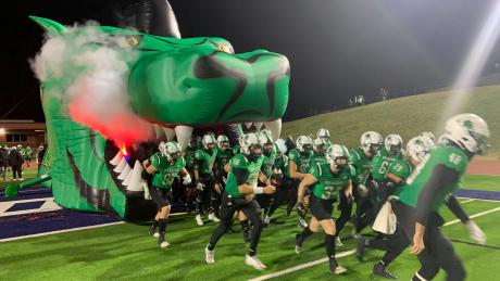 Southlake Carroll enters the field to face Frenship during the 2nd round of Texas High School Playoffs for 2022.