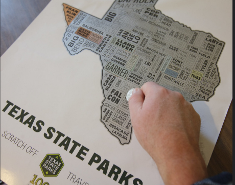 TPWD 100 Year Scratch Off Map (Courtesy TPWD)