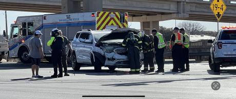 GMC Acadia SUV Catches Fire in Crash (LIVE! Photo/Matt Trammell)