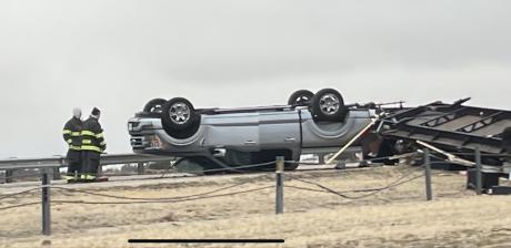 Crash on Icy Houston Harte 1.30.23 (LIVE! Photo/Matt Trammell)