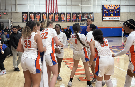 Lady Cats celebrate their victory over Frenship