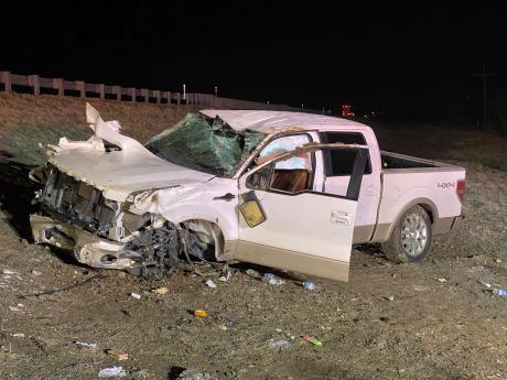 Driver walks away from high speed rollover on US 87