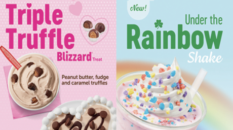 Triple Truffle Blizzard and Under the Rainbow at Dairy Queen