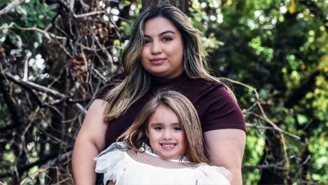Elisa and her 7-year-old daughter Emilia. Emilia and Elisa's mother were killed when a coyote fleeing authorities crashed into the mother's truck during a high speed chase.
