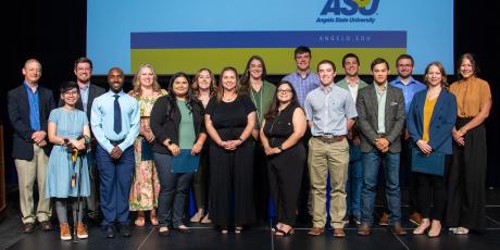SAN ANGELO, TX — Angelo State University honored its 2023 Outstanding Graduate Students, as well as the recipients of four superlative awards, during the annual Graduate Research Symposium and Awards Ceremony in the Houston Harte University Center.