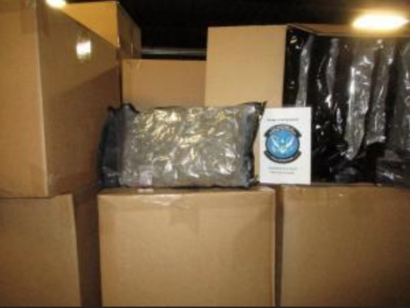 900 lbs Canadian marijuana headed for California (Courtesy/CBP)