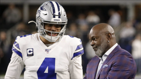 Emmitt Smith and Dak Prescott