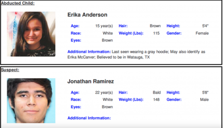 Erika Anderson Amber Alert (Courtesy/DPS)