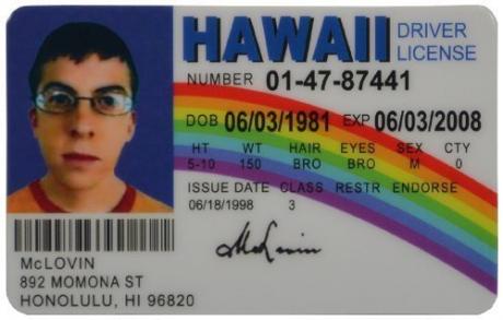 Fake Drivers License from Movie (Courtesy/Amazon)