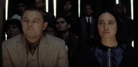 Leonardo DiCaprio and Lily Gladstone in Killers of the Flower Moon