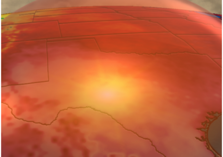 Heat Dome Over Texas (Courtesy/The Weather Channel)