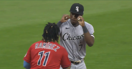 Chicago White Sox Tim Anderson (Grey) and Jose Ramirez (Red) Fight