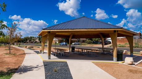 The San Angelo Dog Park, located at 3215 Millbrook, has a new pavilion.
