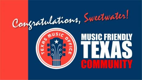Music Friendly Sweetwater Graphic (Courtesy gov.texas.gov)