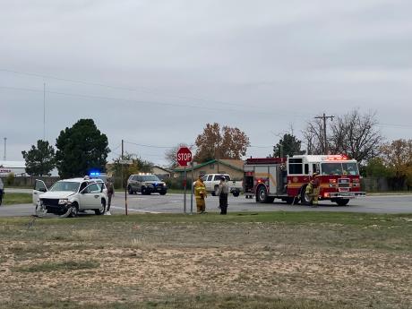 Crash at Grape Creek Road and FM 2105 Intersection on Nov. 25, 2023.