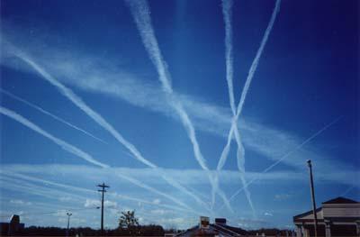 Condensation Trails (Courtesy NWS)