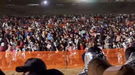 Eagle Pass, Texas was flooded with illegal migrants starting Dec. 18, 2023. This screen grab from a video was filmed that night.