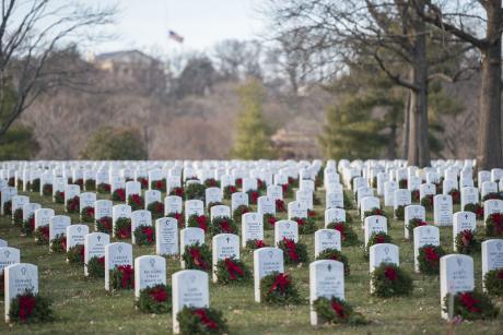 Wreaths Across America at Arlington National Cemetery (Courtesy Arlington NS)