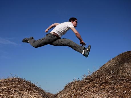 Bale Jumping (Courtesy Flikr)