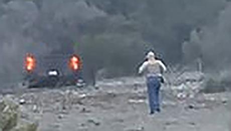 A vehicle that is suspected of hauling illegal aliens crashed and the illegal aliens fled the scene just before sundown Sunday.