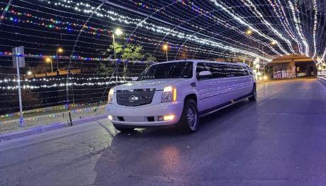 Limo during Christmas Light Tour