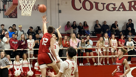 Christoval sophomore Bruce Cooper takes a shot against Sonora