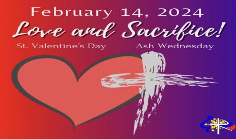Ash Wednesday and Valentine's Day Collide
