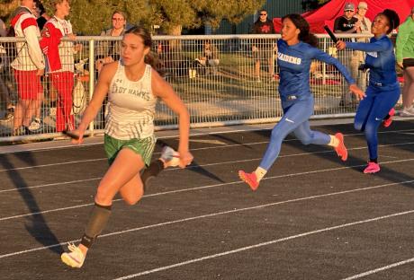 Wall Lady Hawks and Lake View Maidens Race at the Cotton Patch Relays