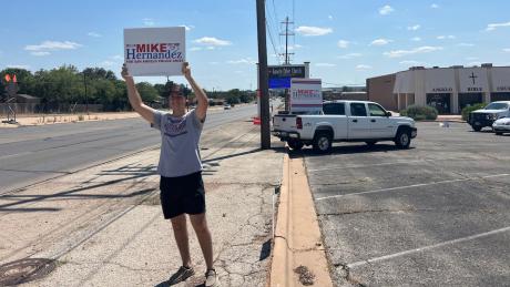 Outside the Angelo Bible Church voting center during the 2024 Police Chief Runoff Election on June 15, 2024.