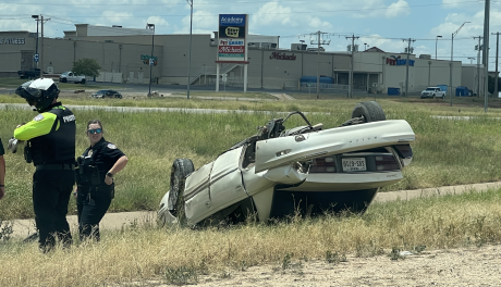 A rollover crash on Loop 306 near TLCA High School