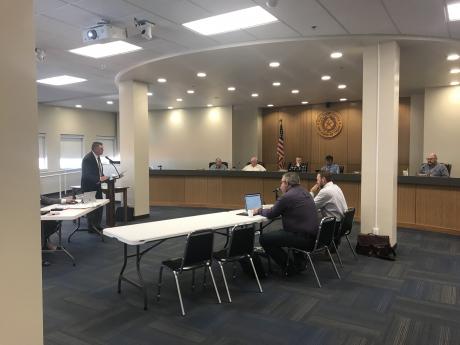 Sheriff Nick Hanna presents his budget proposal Tuesday, July 2, 2024, at the Tom Green County Commissioners Court.