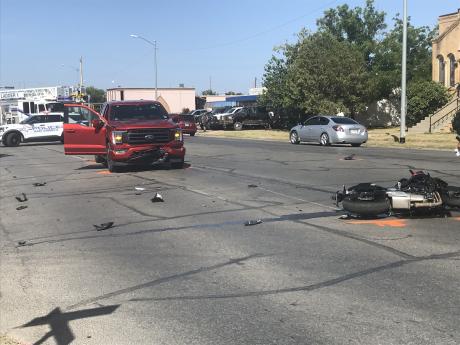 Motorcycle crash on Beauregard Ave.