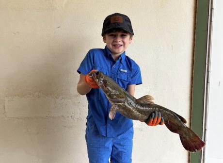A young local fisherman broke his own record at Lake Nasworthy over the weekend.