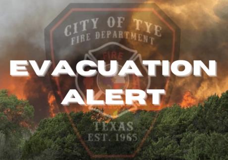 Residents near the town of Tye were told to be prepared to evacuate by the Tye Fire Department due to a fast-moving wildland fire Wednesday, July 24.