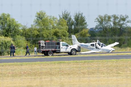 Plane crash at the Llano airport on Aug, 24, 2024.