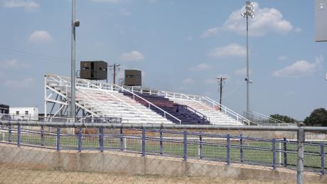 Mason's iconic Puncher Dome will have a temporary look in 2024 after its roof covering the home stands was damaged during a spring storm.