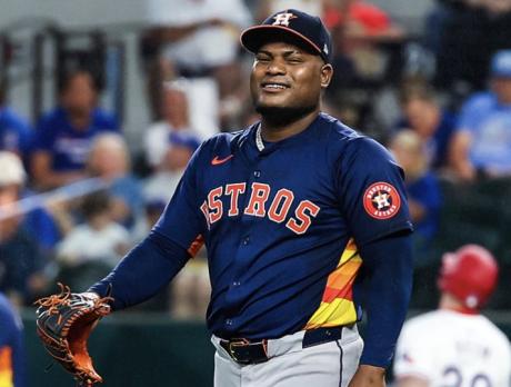 Houston Astros pitcher Framber Valdez was one strike away from a no-hitter Tuesday night before it was spoiled by the Texas Rangers. 