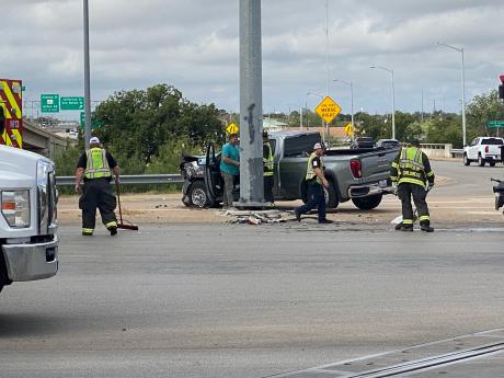 A crash shut down traffic at one of San Angelo's busiest intersections at about 11 a.m. Thursday.