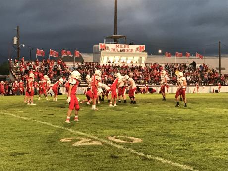 The Miles Bulldogs play the Baird Bears at Gary Krejci Memorial Stadium in Miles.