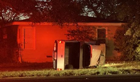 Rollover Crash on Tuesday night at SMU and Johnson St.
