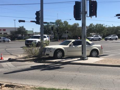 A crash at the intersection of Sherwood Way and Arden Road at about 3:25 p.m. Monday slowed traffic considerably just as schools were preparing to let out students.