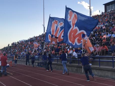 Central fans celebrate after a Bobcats touchdown against Belton on Friday, Sept. 20, 2024, at San Angelo Stadium.