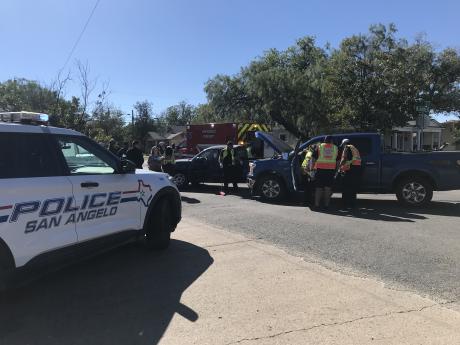 A crash near Central High School on Wednesday afternoon completely shut down traffic on Pecos Street.