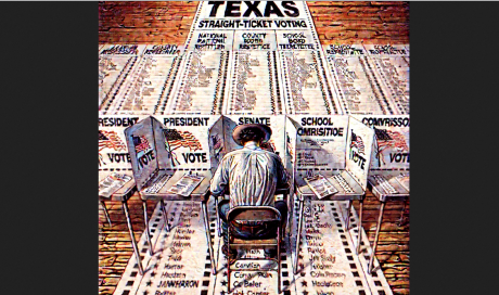 Straight Party Voting in Texas AI Image