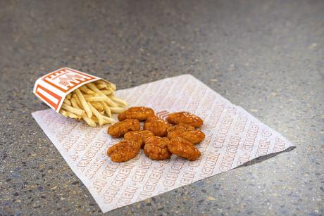 The juicy, tender, crispy WhataWings come deliciously coated in one of Whataburger’s signature sauces: Honey BBQ Sauce, Buffalo Sauce, Honey Butter Sauce, Sweet & Spicy Sauce or the new Nashville Hot. It's the perfect opportunity to taste different flavors or share a meal with your closest ghosts and ghouls.