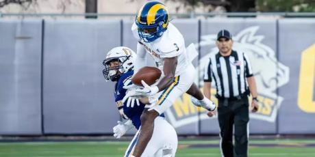 Andrew Pitts broke Angelo State’s program record with his 19th career interception against Western New Mexico on Saturday, Sept. 21, 2024.