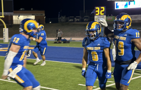 The Angelo State Rams in action against Texas A&M Kingsville