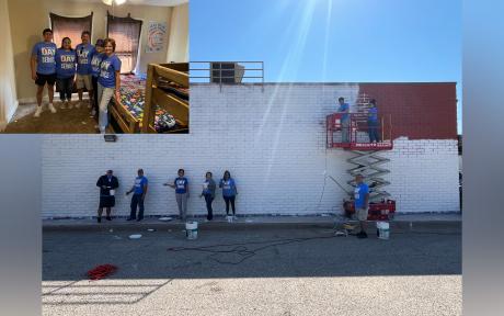 First Financial Bank Volunteers Build Beds for Kids and Paint Mural Wall During Day of Service