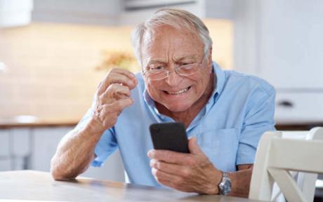 Old Man on the Phone